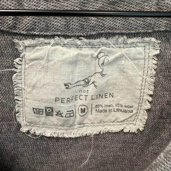 notPERFECTLINEN Gray Linen/wool Top - Picture 3 of 3